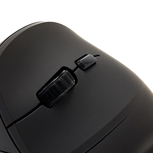 V7 MW400L Left Hand 2.4Ghz Vertical Ergonomic Mouse - Black
